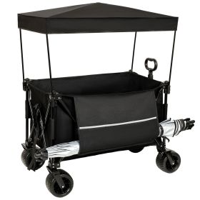 Collapsible Foldable Extended Wagon with canopy,480lbs Weight Capacity